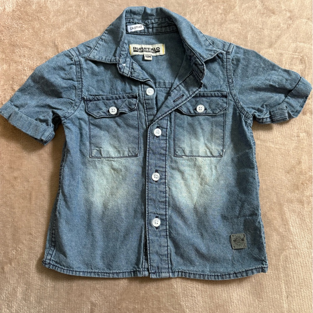 Buffalo David Bitton Blue Button Down Shirt